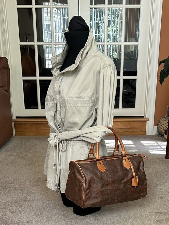 Etro Tricolor Paisley Print Coated Canvas and Leather Boston  ETRO Paisley Boston Bag, Brown